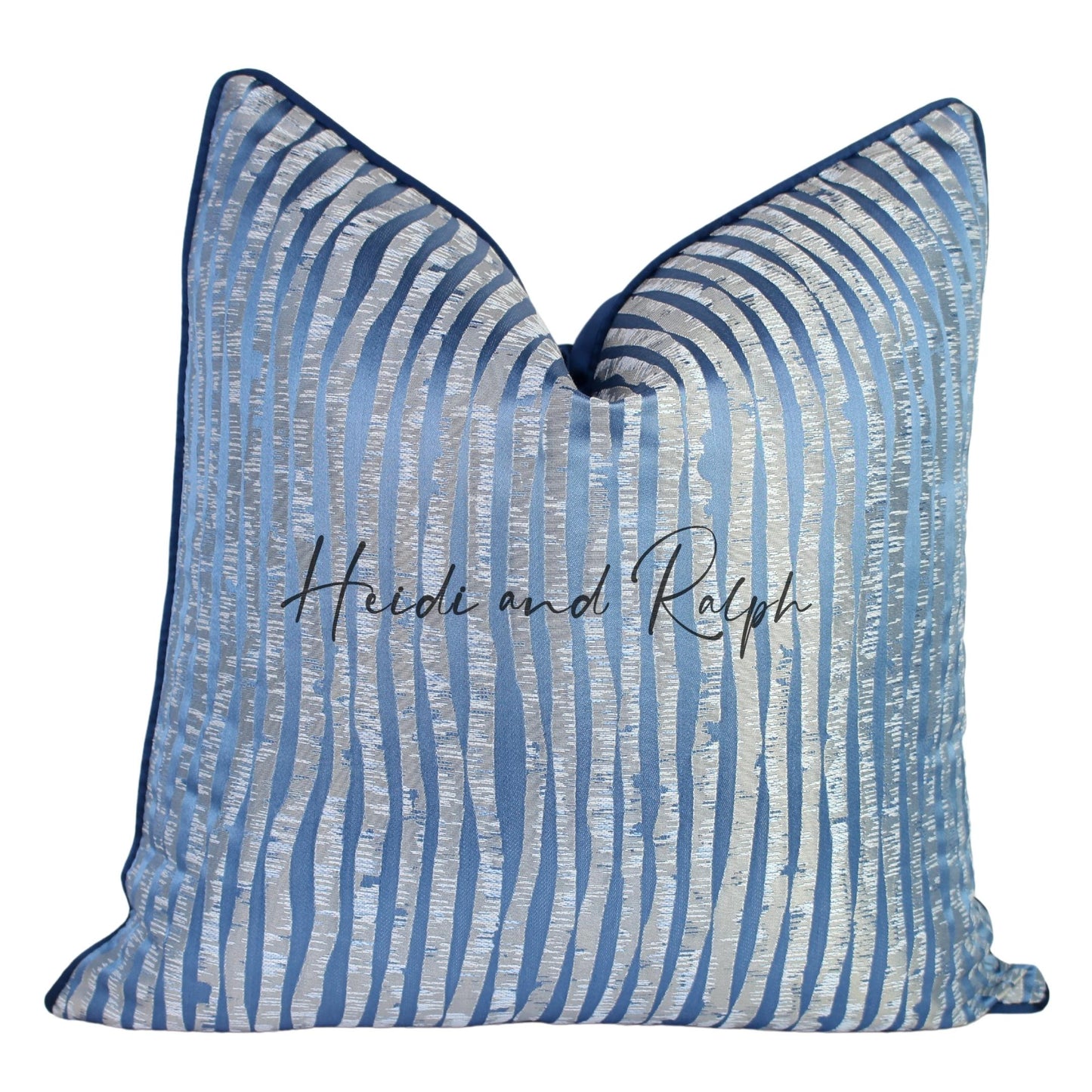 Haddon Silver Blue Line Bantal Sofa (Cushion Cover)