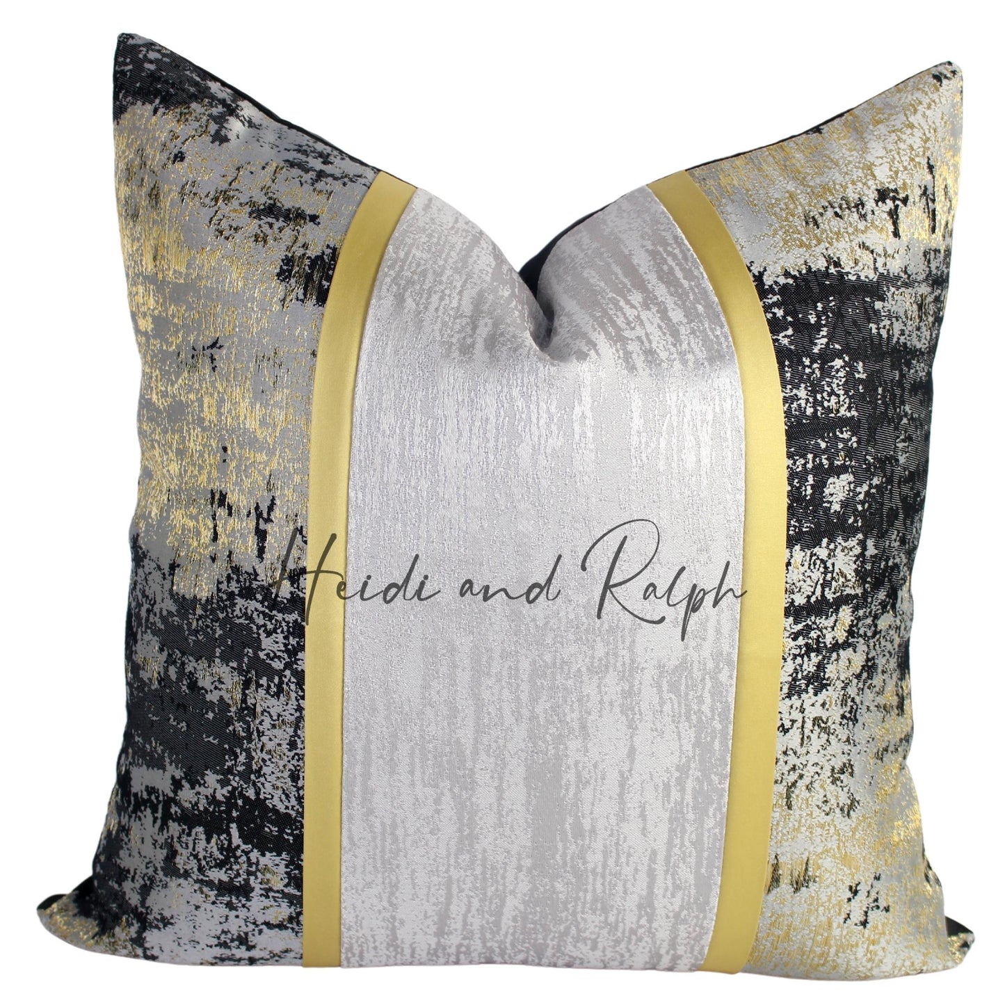 Houston Grey Gold Bantal Sofa (Cushion Cover)