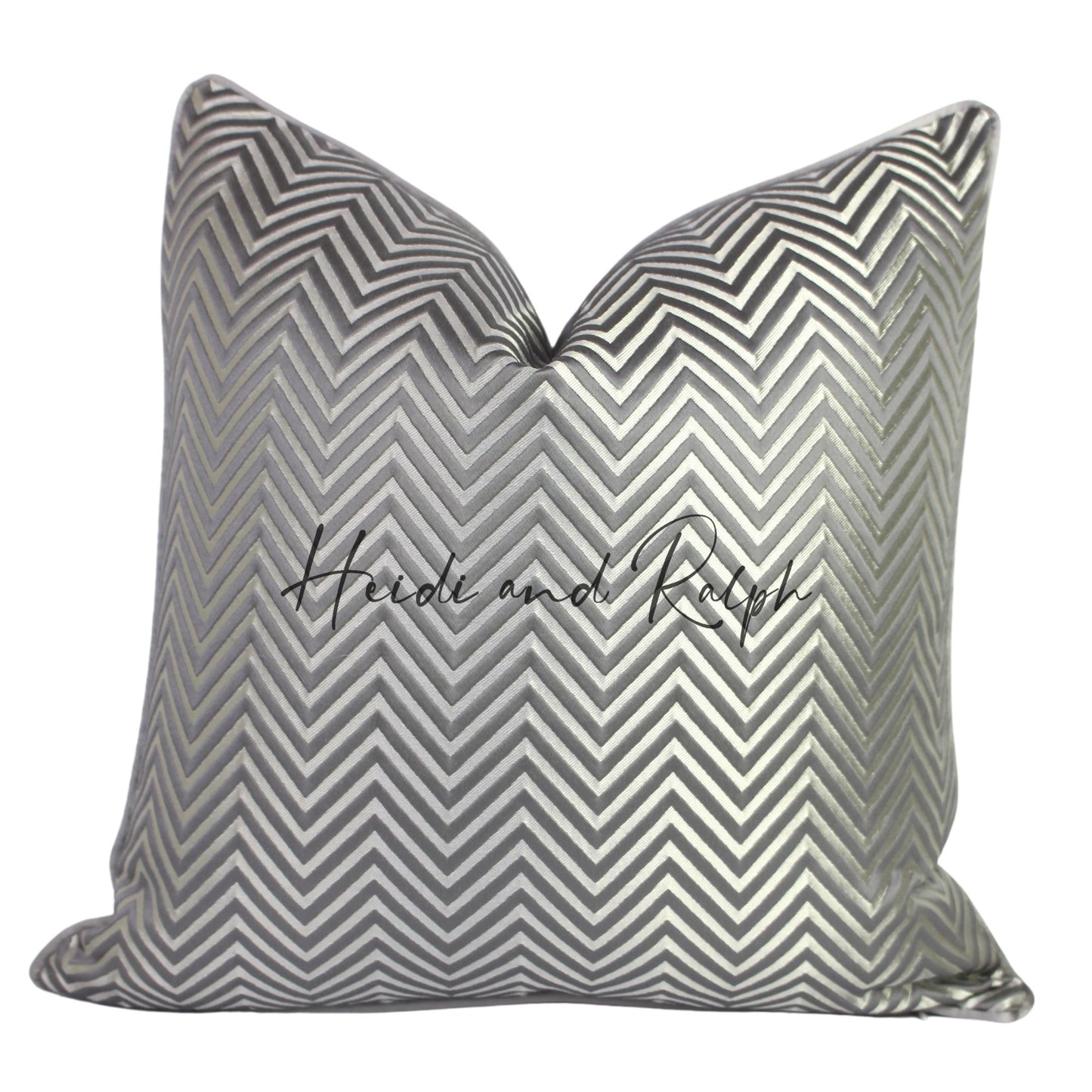 Huxley Silver Chevron Bantal Sofa (Cushion Cover)