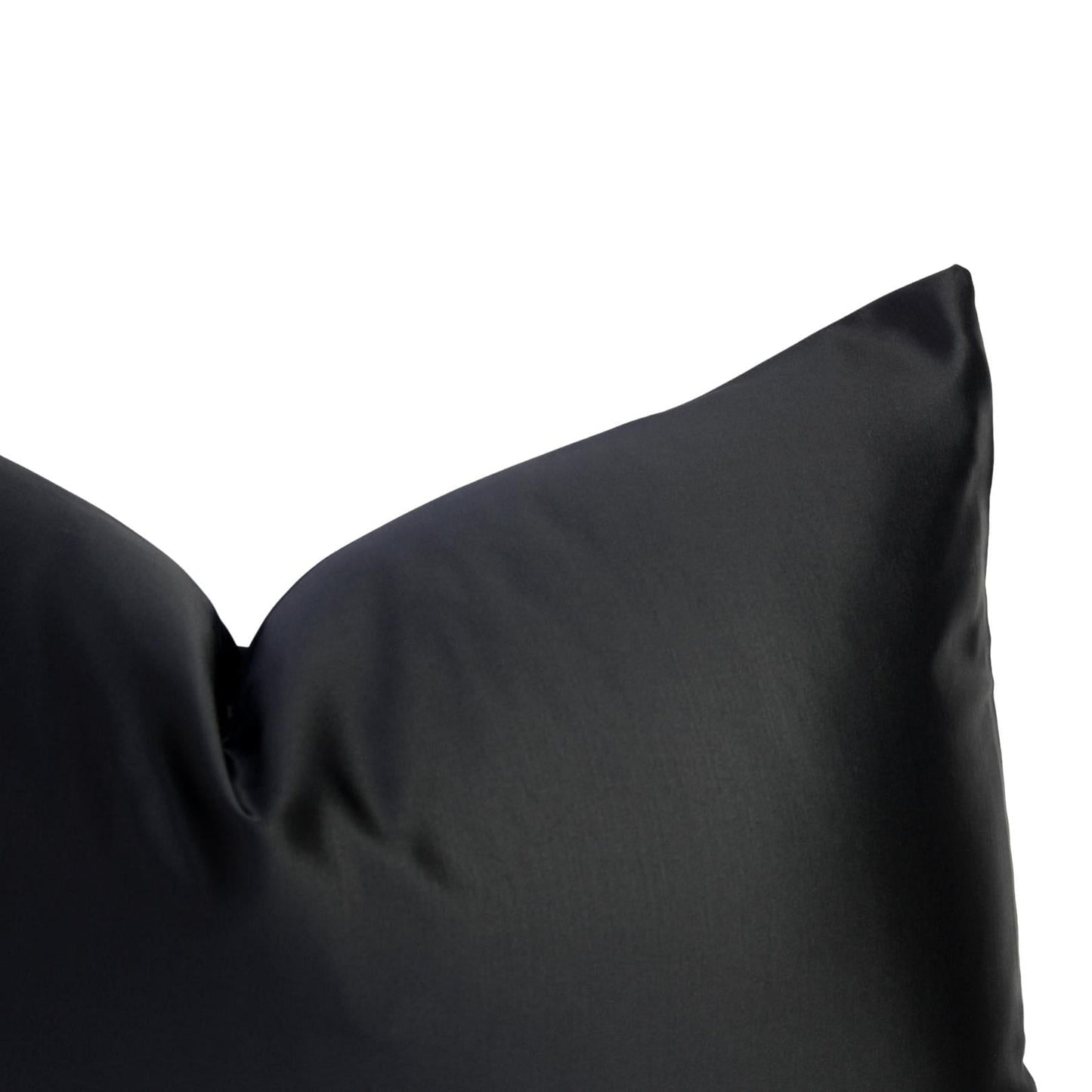 Hermosa Lumbar Bantal Sofa Satin Black (Cushion Cover)