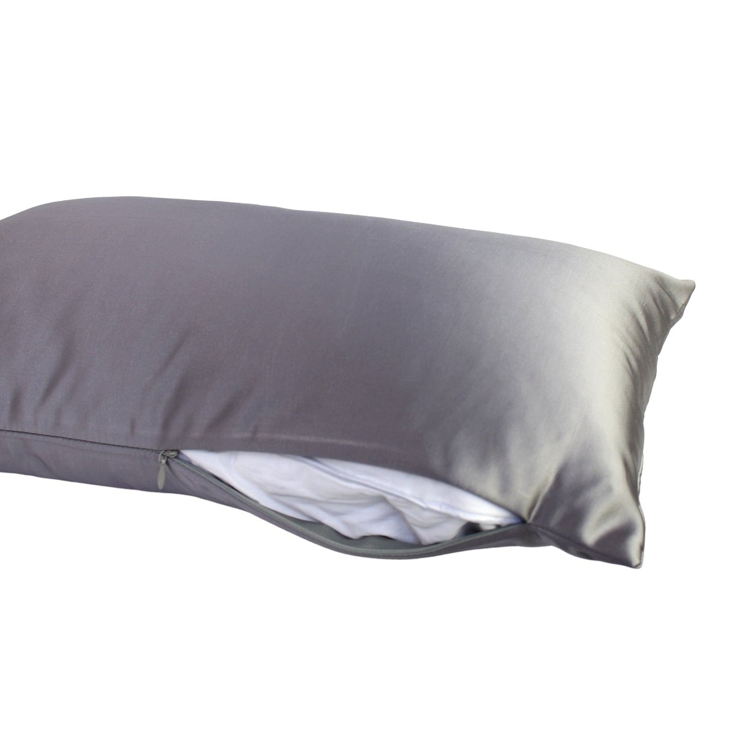 Hermosa Lumbar Bantal Sofa Satin Grey (Cushion Cover)