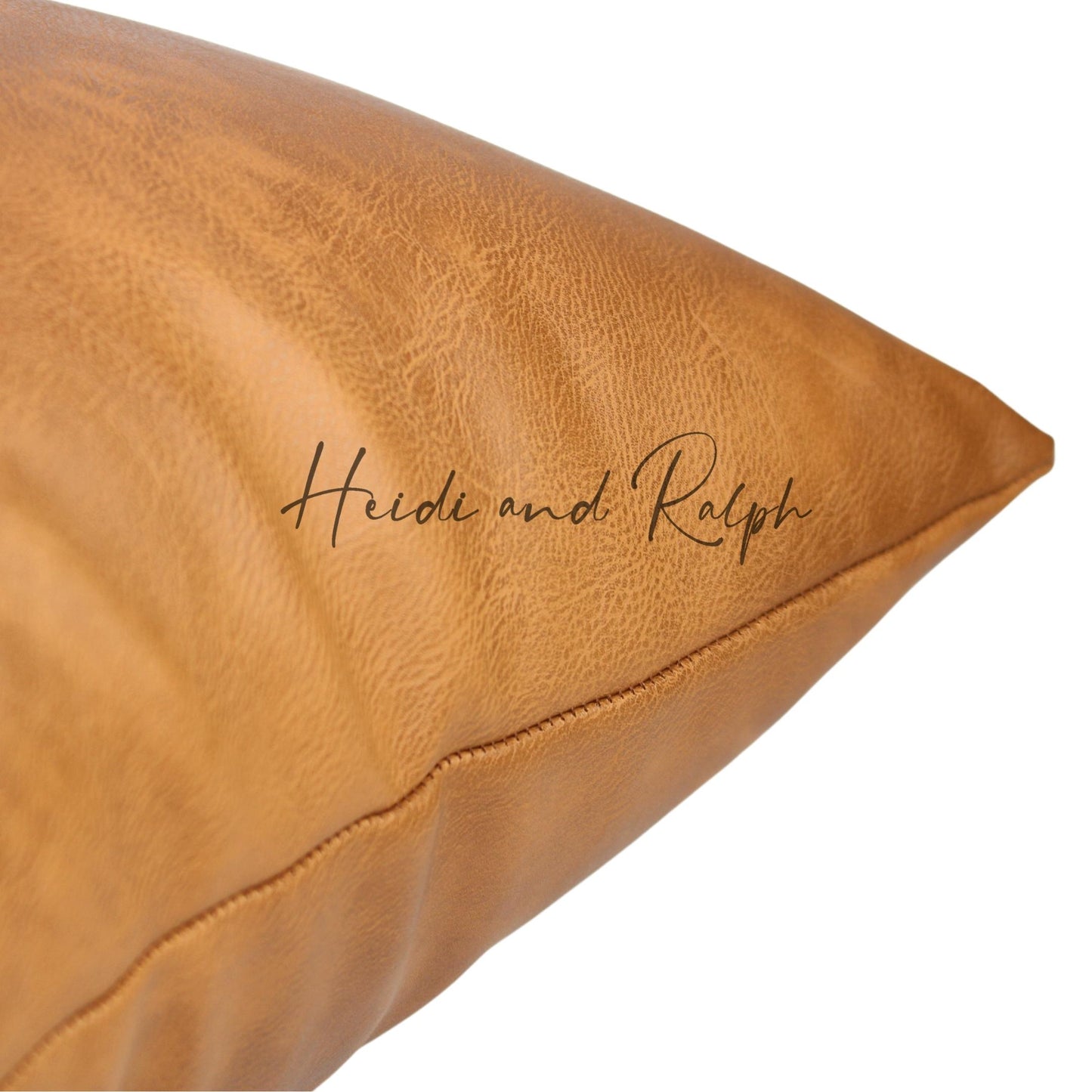 Haddelyn Brown Leather Bantal Sofa (Cushion Cover)