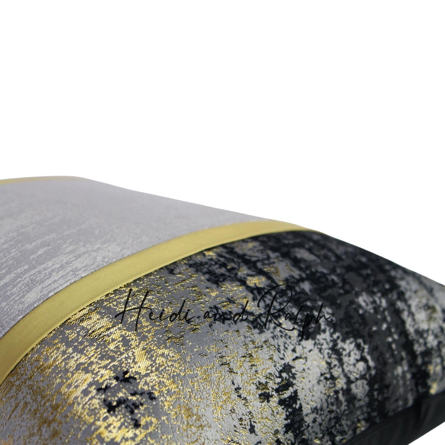 Houston Grey Gold Bantal Sofa (Cushion Cover)