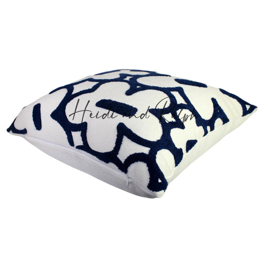 Hart Blue Flower Bantal Sofa (Cushion Cover)
