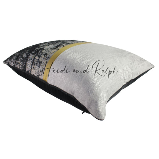 Hayley Stripe Middle Gold Bantal Sofa (Cushion Cover)