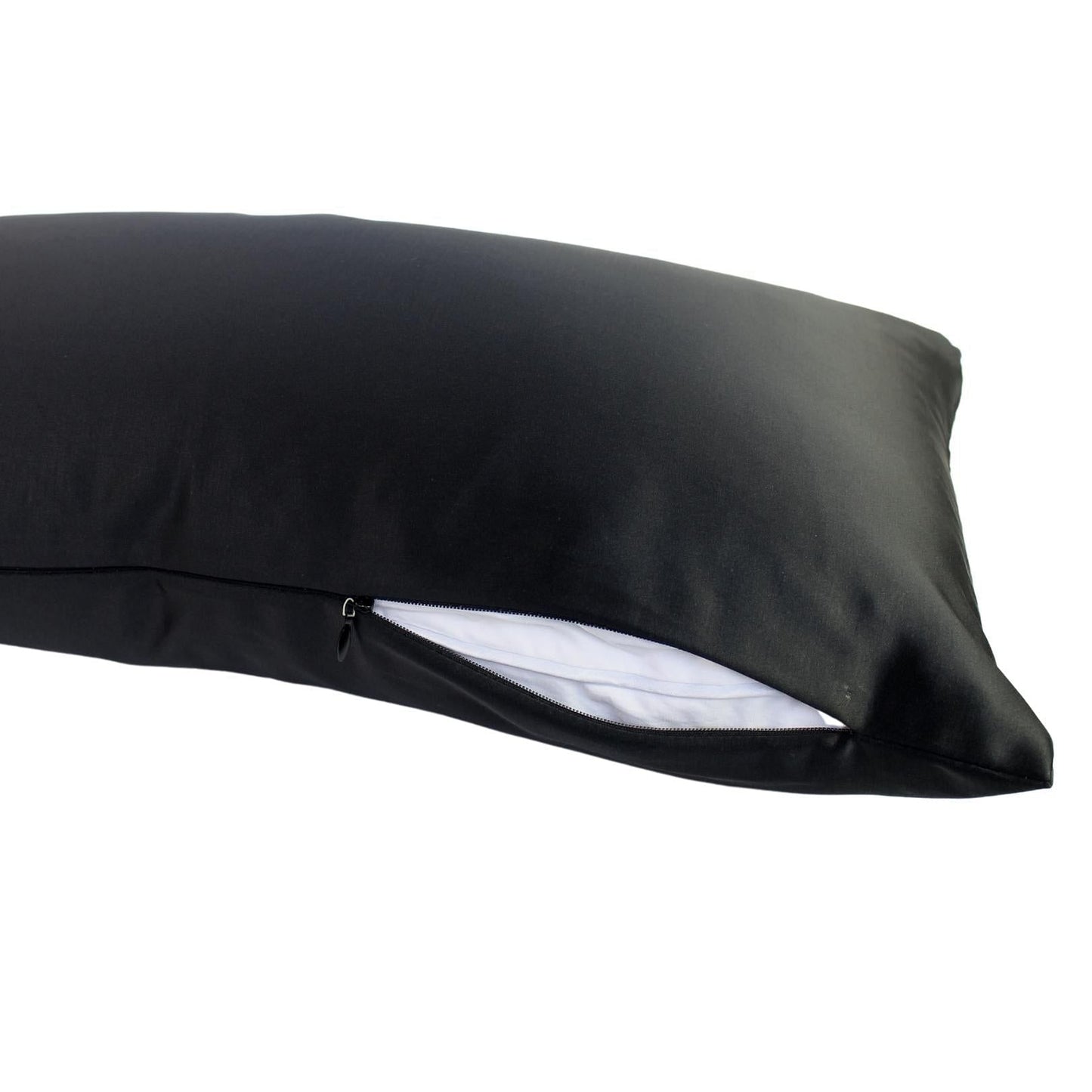 Hermosa Lumbar Bantal Sofa Satin Black (Cushion Cover)