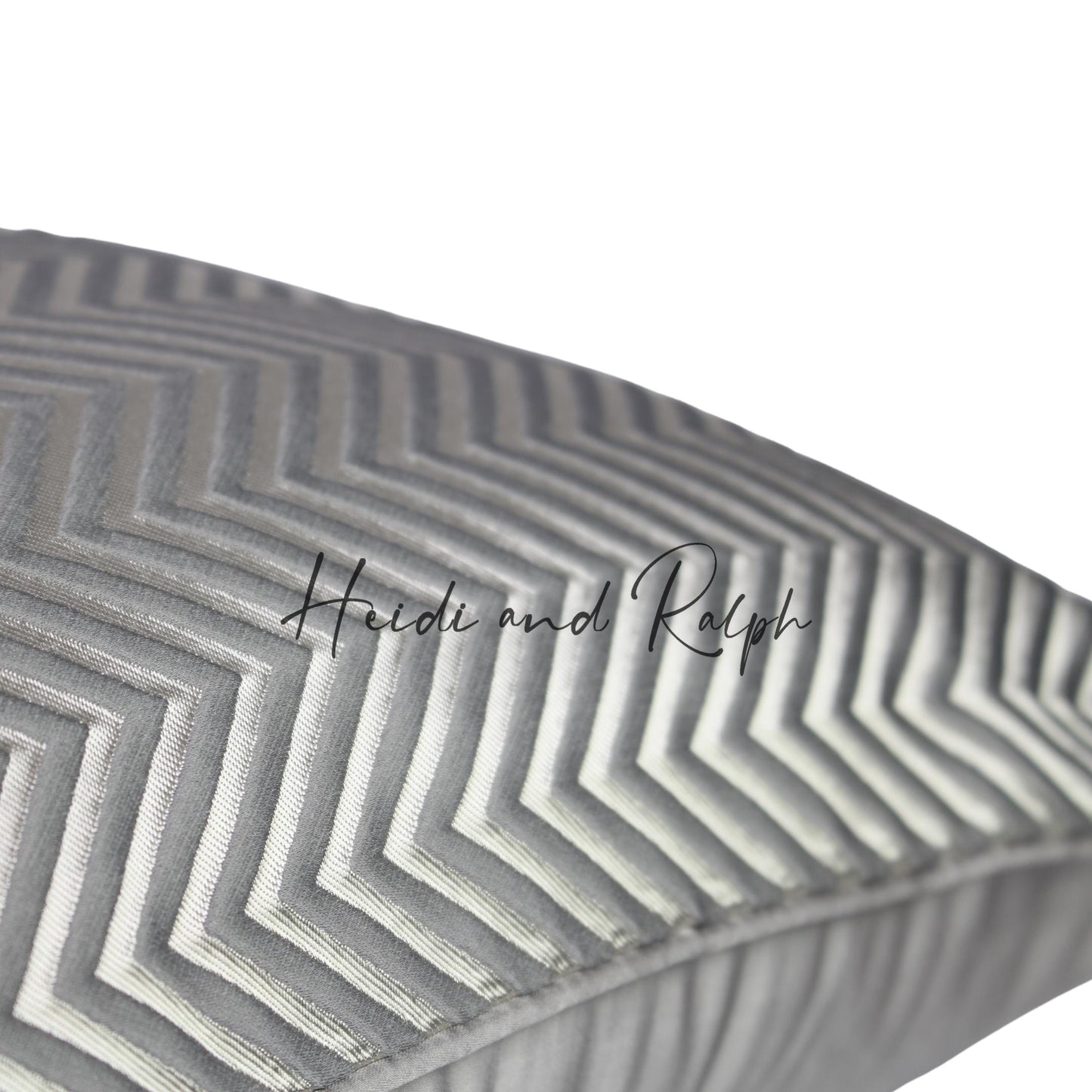 Huxley Silver Chevron Bantal Sofa (Cushion Cover)