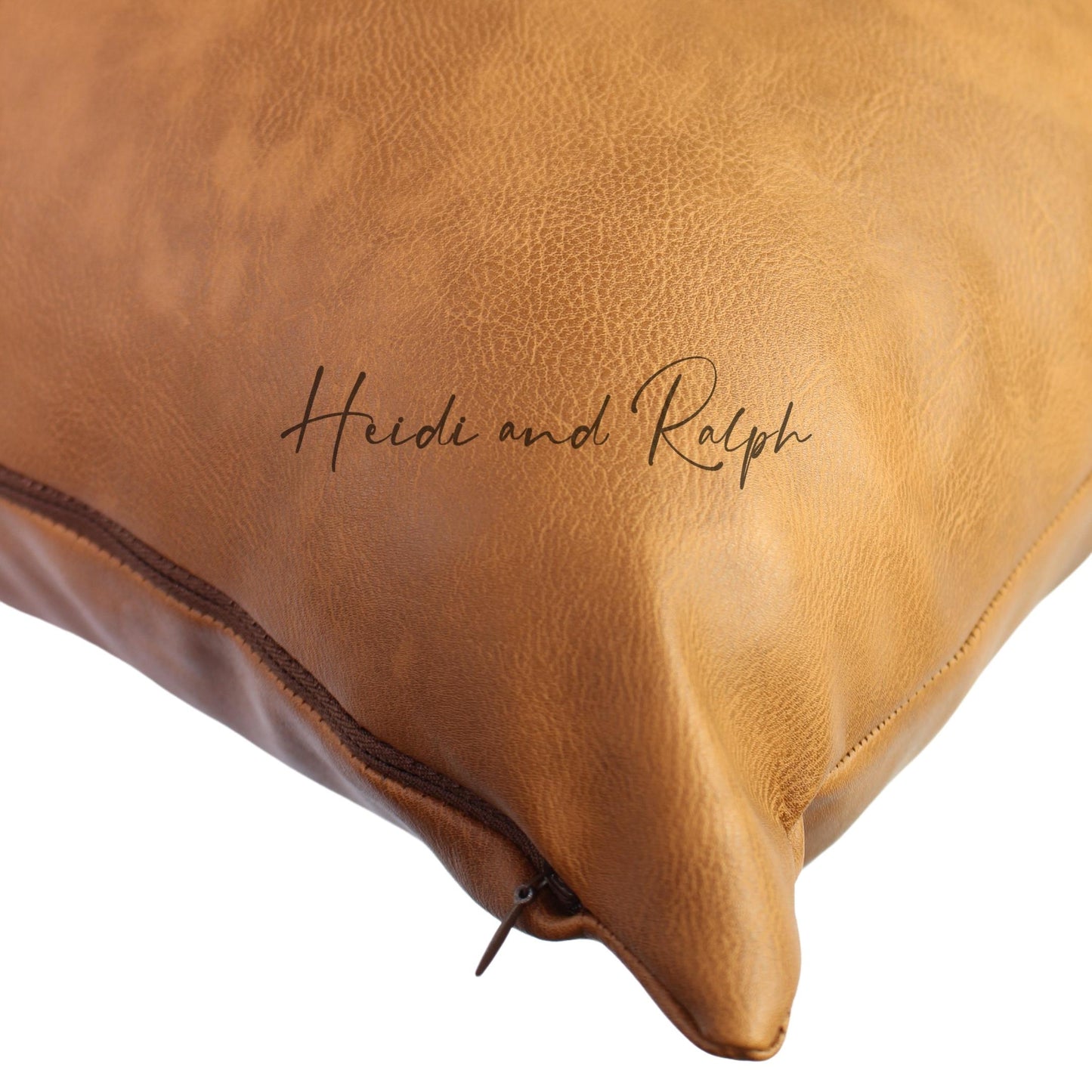 Haddelyn Brown Leather Bantal Sofa (Cushion Cover)