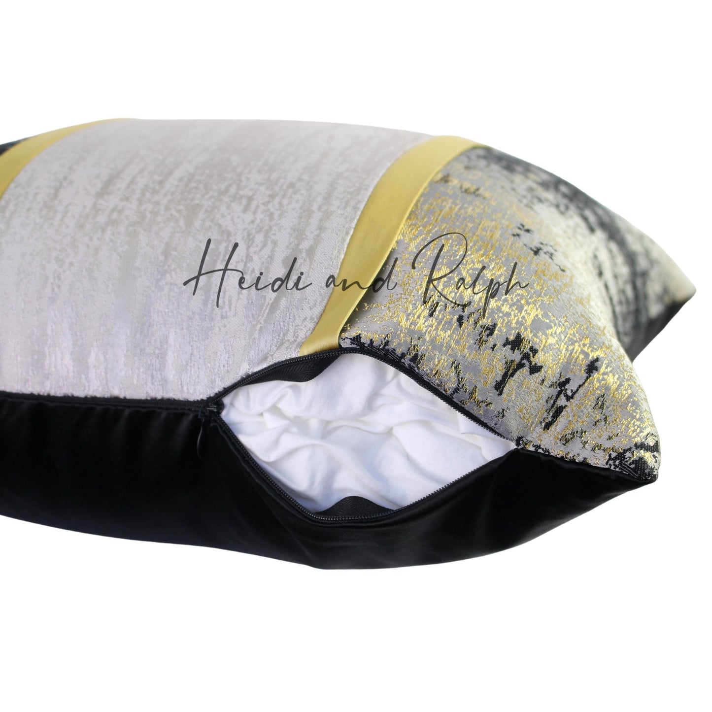 Houston Grey Gold Bantal Sofa (Cushion Cover)