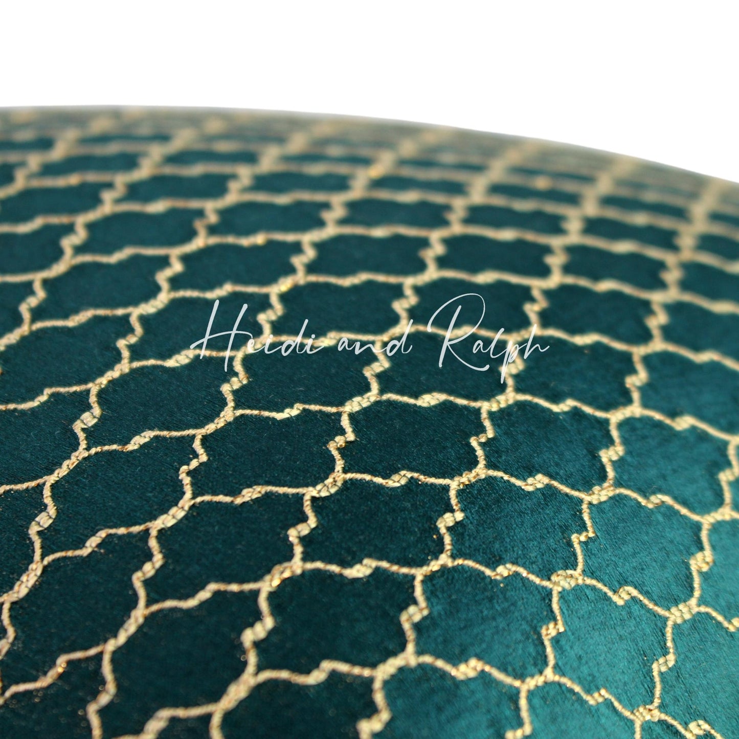 Havana Emerald Gold Trellis Bantal Sofa (Cushion Cover)
