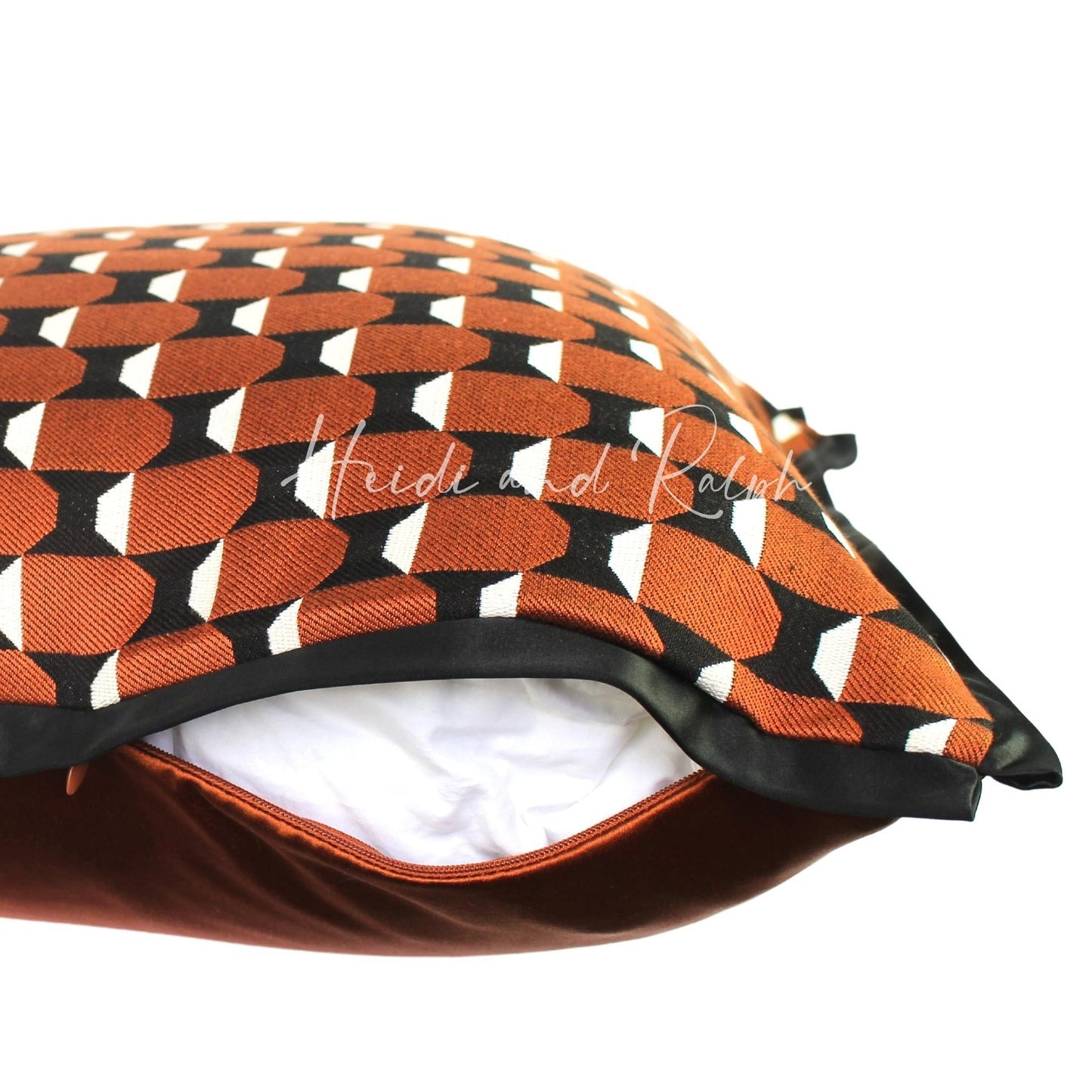 Helen Octagonal Black Copper Bantal Sofa (Cushion Cover)