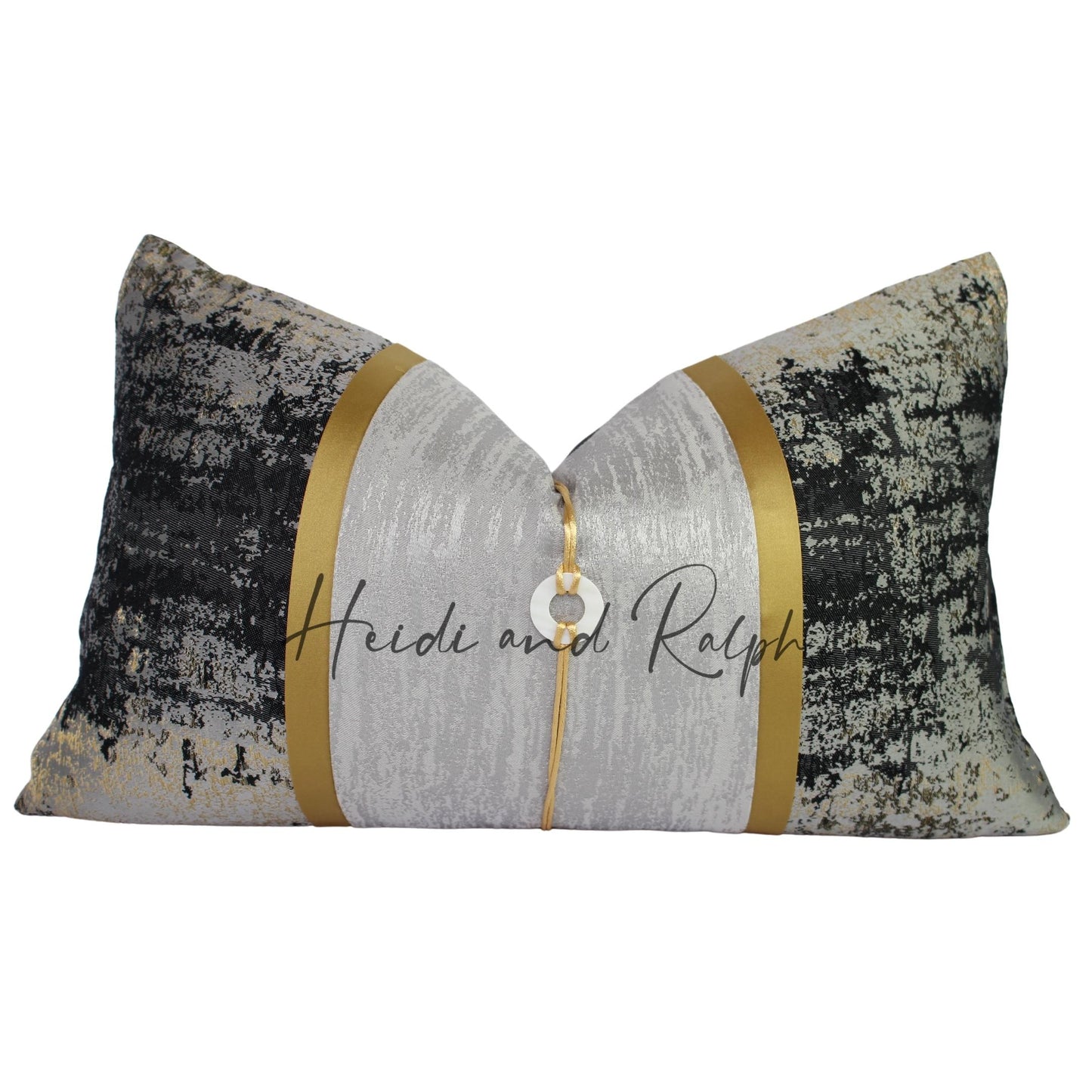 Houston Grey Gold Bantal Sofa (Cushion Cover)