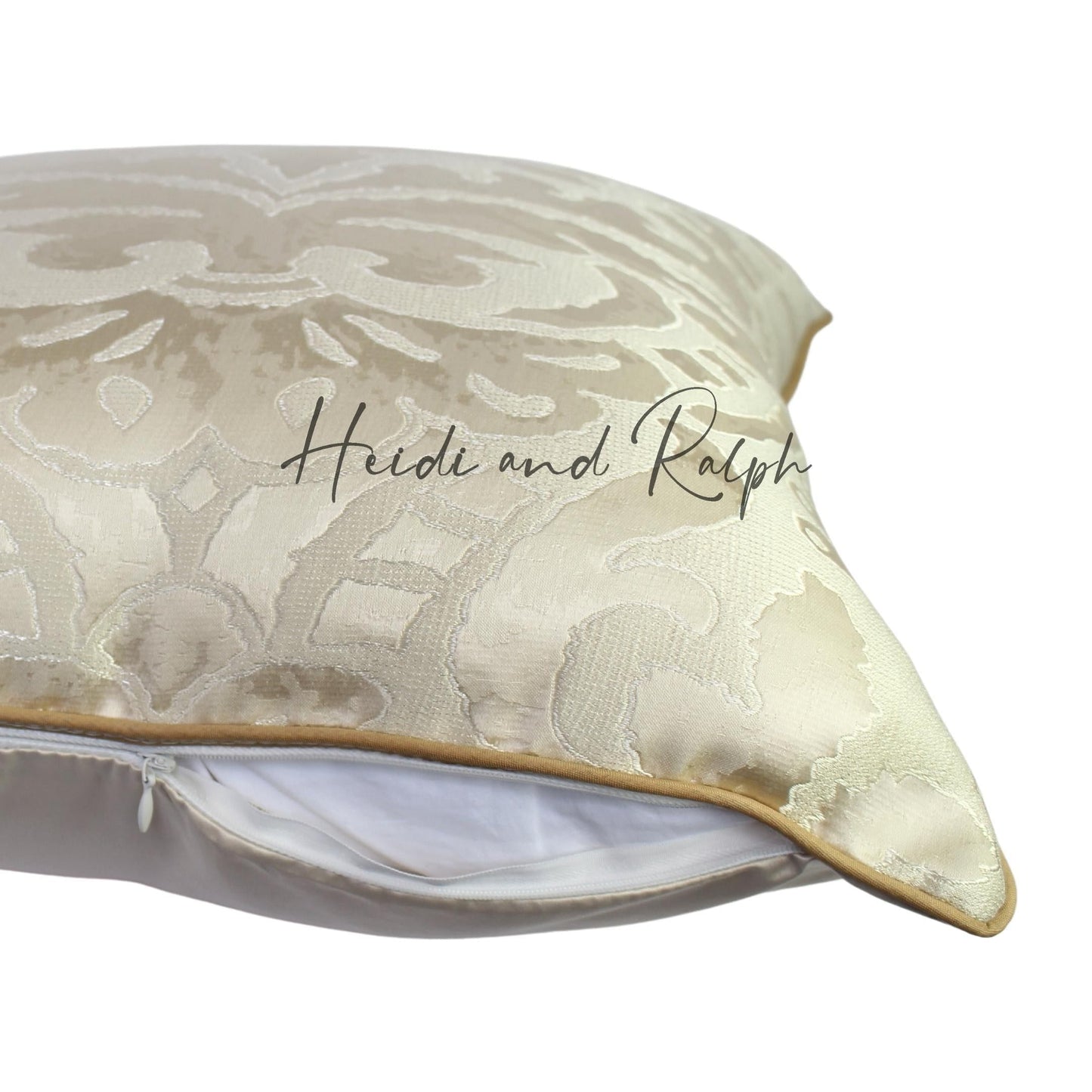 Hanna Silver Gold Floral Bantal Sofa (Cushion Cover)