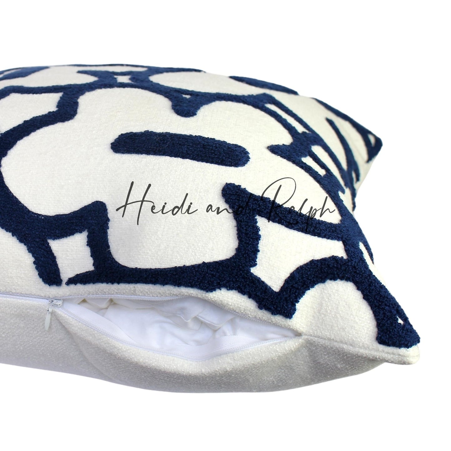 Hart Blue Flower Bantal Sofa (Cushion Cover)