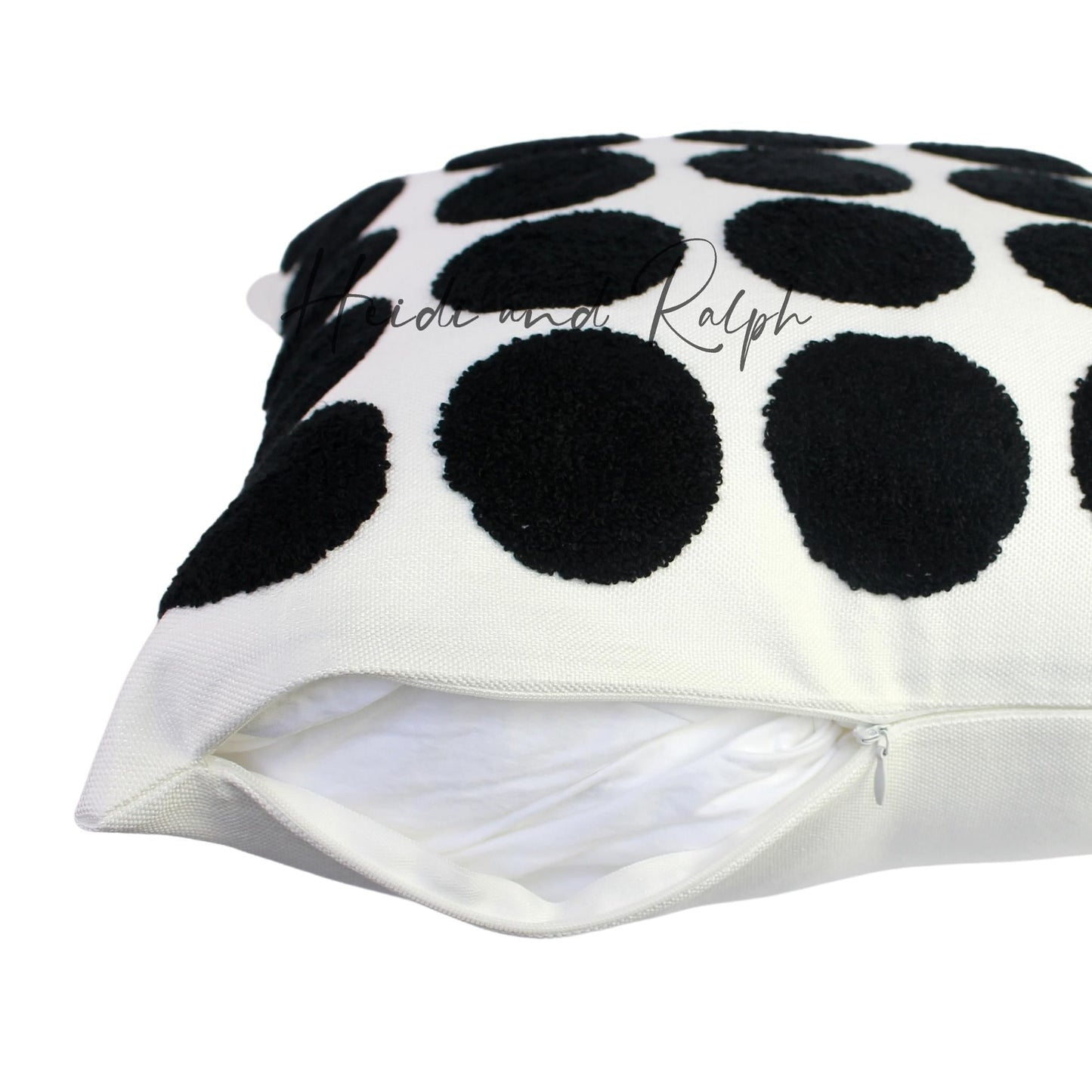 Hersh BW Polka Dot Bantal Sofa (Cushion Cover)
