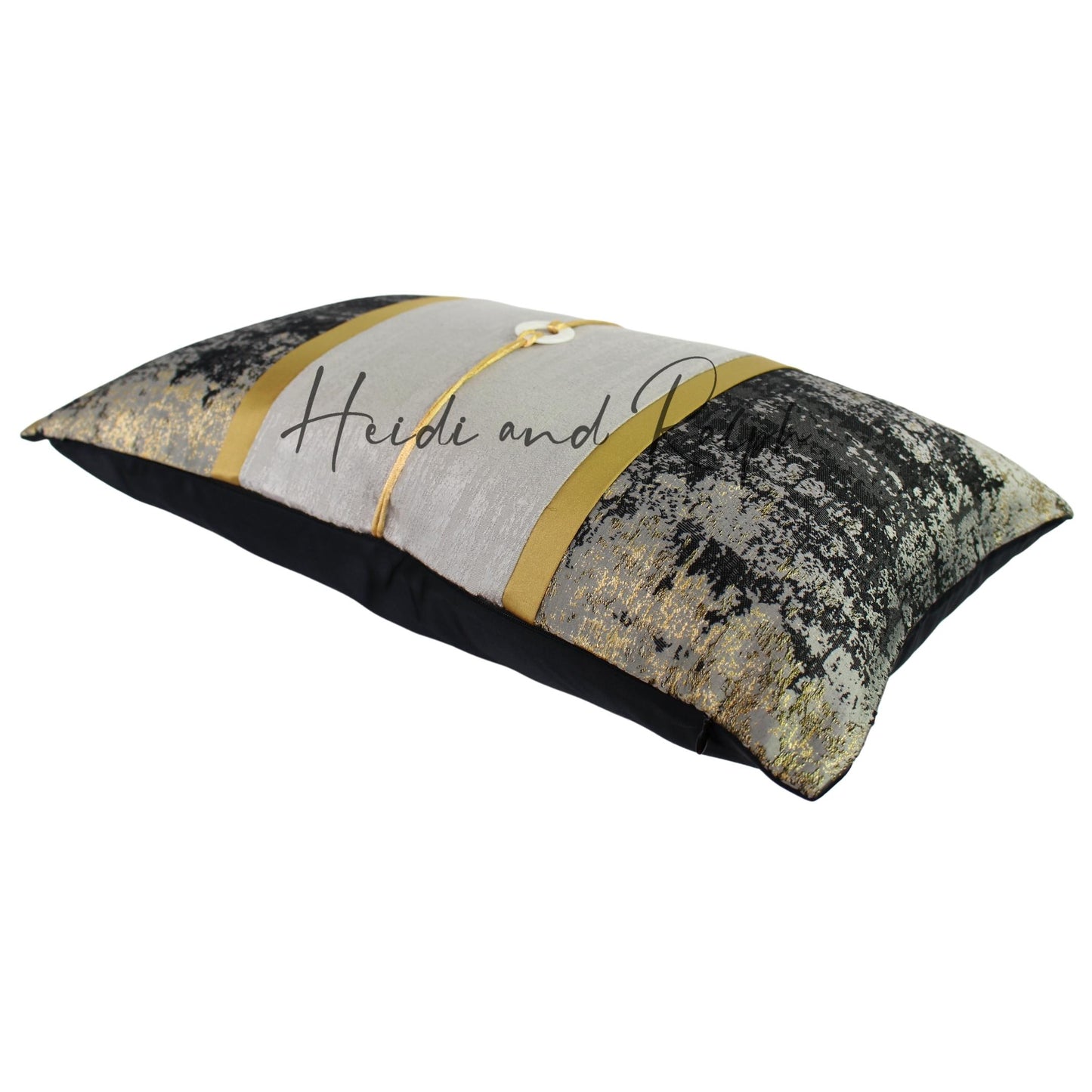 Houston Grey Gold Bantal Sofa (Cushion Cover)