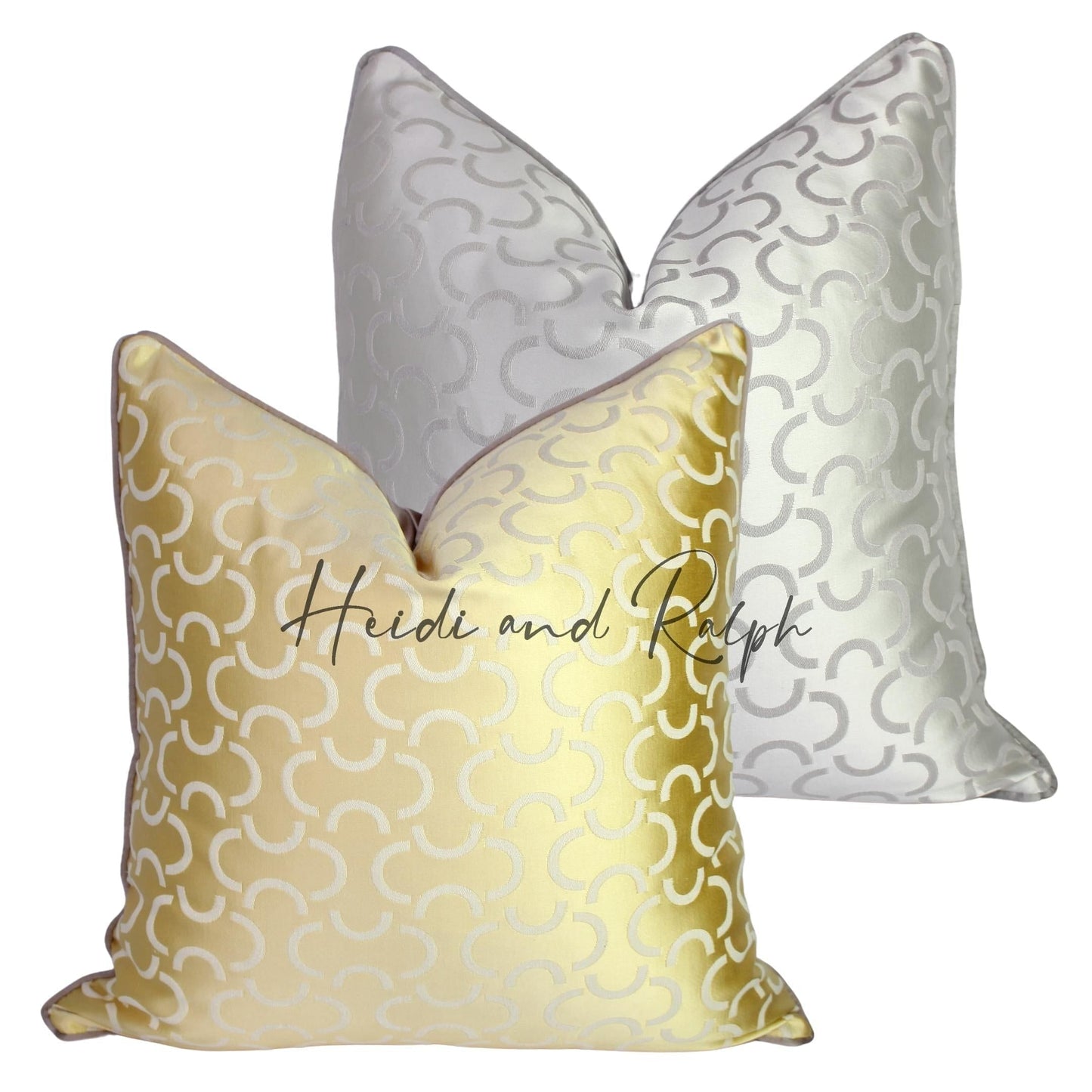 Hilda Chain Bantal Sofa Silver (Cushion Cover)