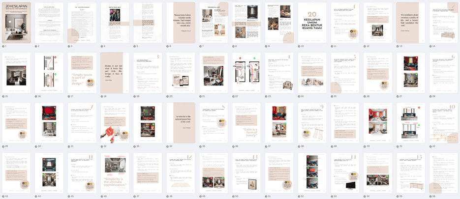[Ebook]  RAHSIA, CHECKLIST & TIPS UNTUK RUANG TAMU CANTIK