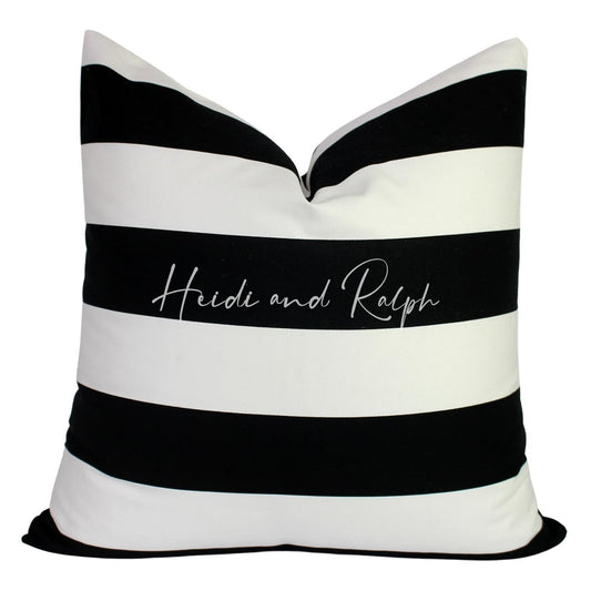 Haviva BW Stripe Bantal Sofa (Cushion Cover)