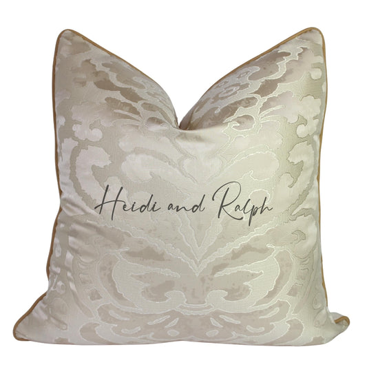 Hanna Silver Gold Floral Bantal Sofa (Cushion Cover)