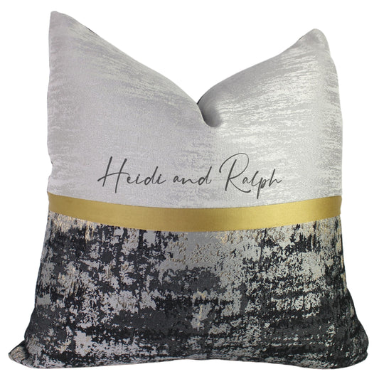 Hayley Stripe Middle Gold Bantal Sofa (Cushion Cover)