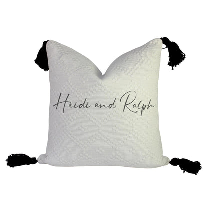 Hillel White Diamond Bantal Sofa (Cushion Cover)