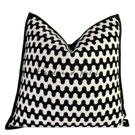 Hartley Wave BW Bantal Sofa (Cushion Cover)