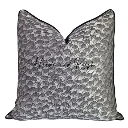 Hatcher Silver Feather Bantal Sofa (Cushion Cover)