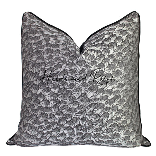 Hatcher Silver Feather Bantal Sofa (Cushion Cover)