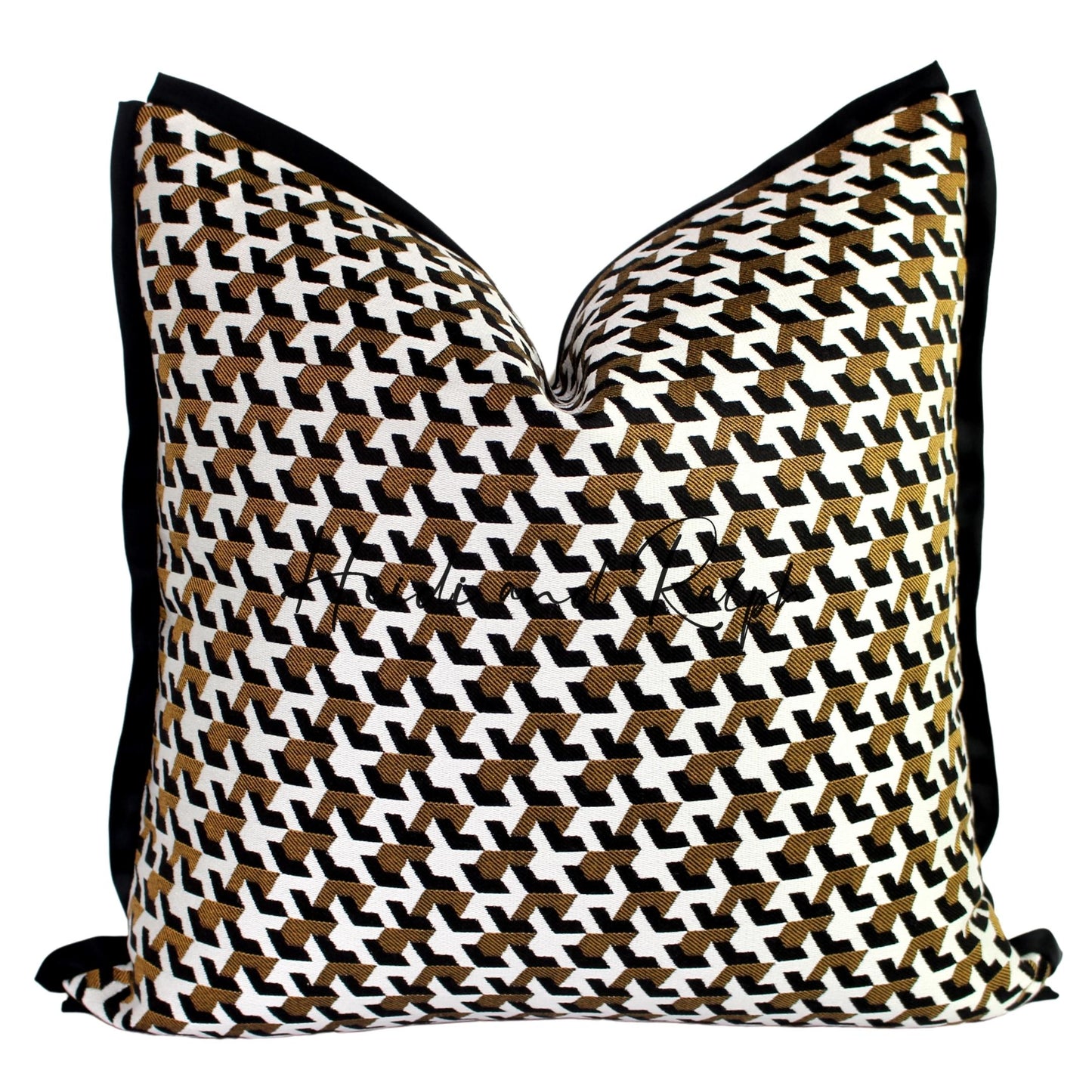 Haidyn Golden Black Stroke Bantal Sofa (Cushion Cover)