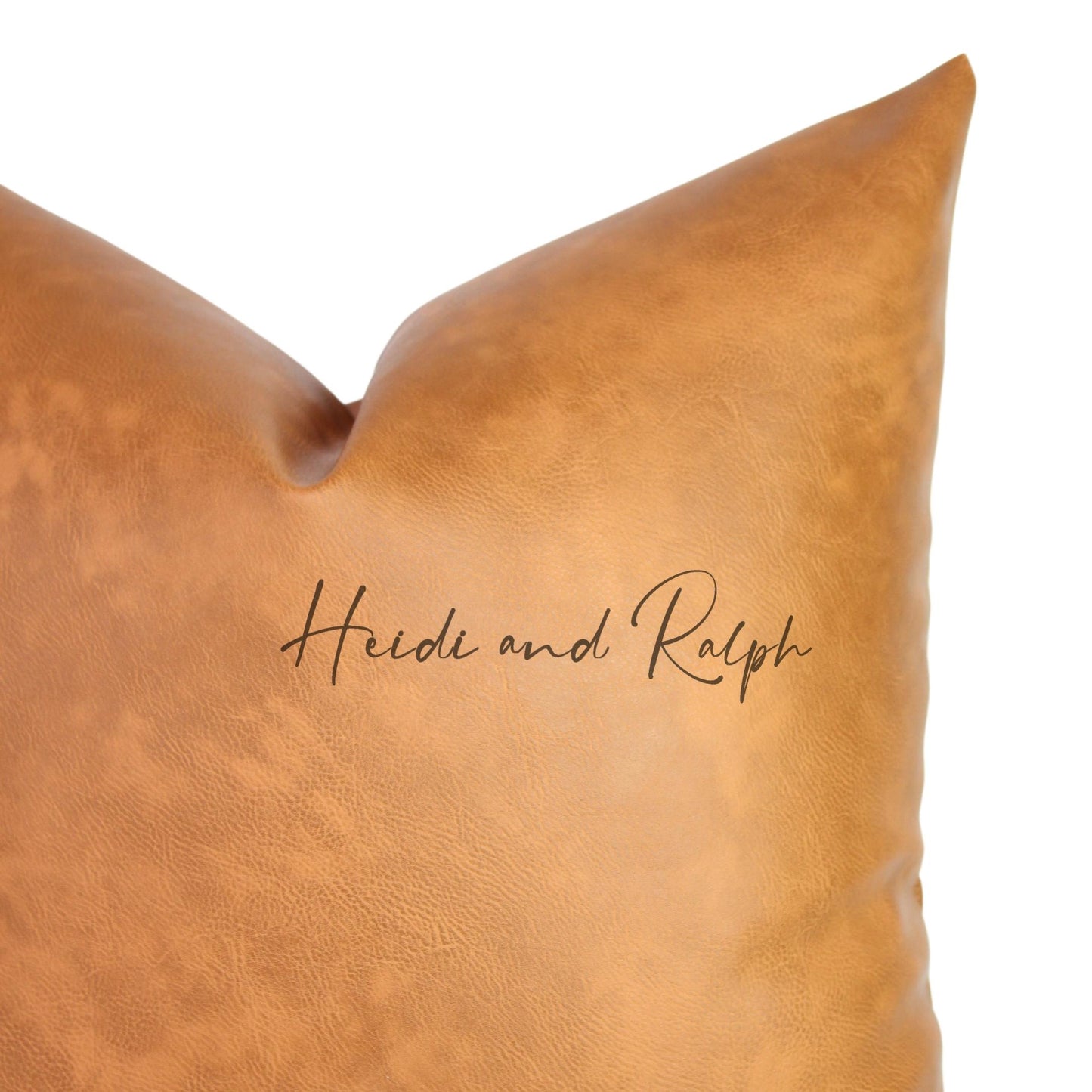 Haddelyn Brown Leather Bantal Sofa (Cushion Cover)