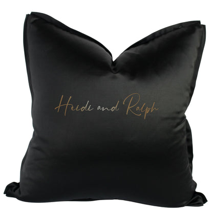 Helen Octagonal Black Gold Bantal Sofa (Cushion Cover)