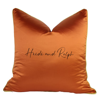 Halyna Orange Mashrabiya Bantal Sofa (Cushion Cover)
