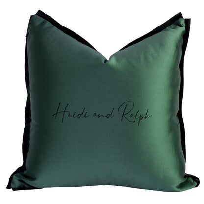 Henley Emerald Green White Line Bantal Sofa (Cushion Cover)