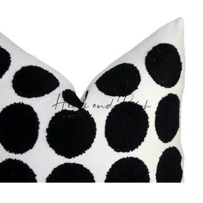 Hersh BW Polka Dot Bantal Sofa (Cushion Cover)