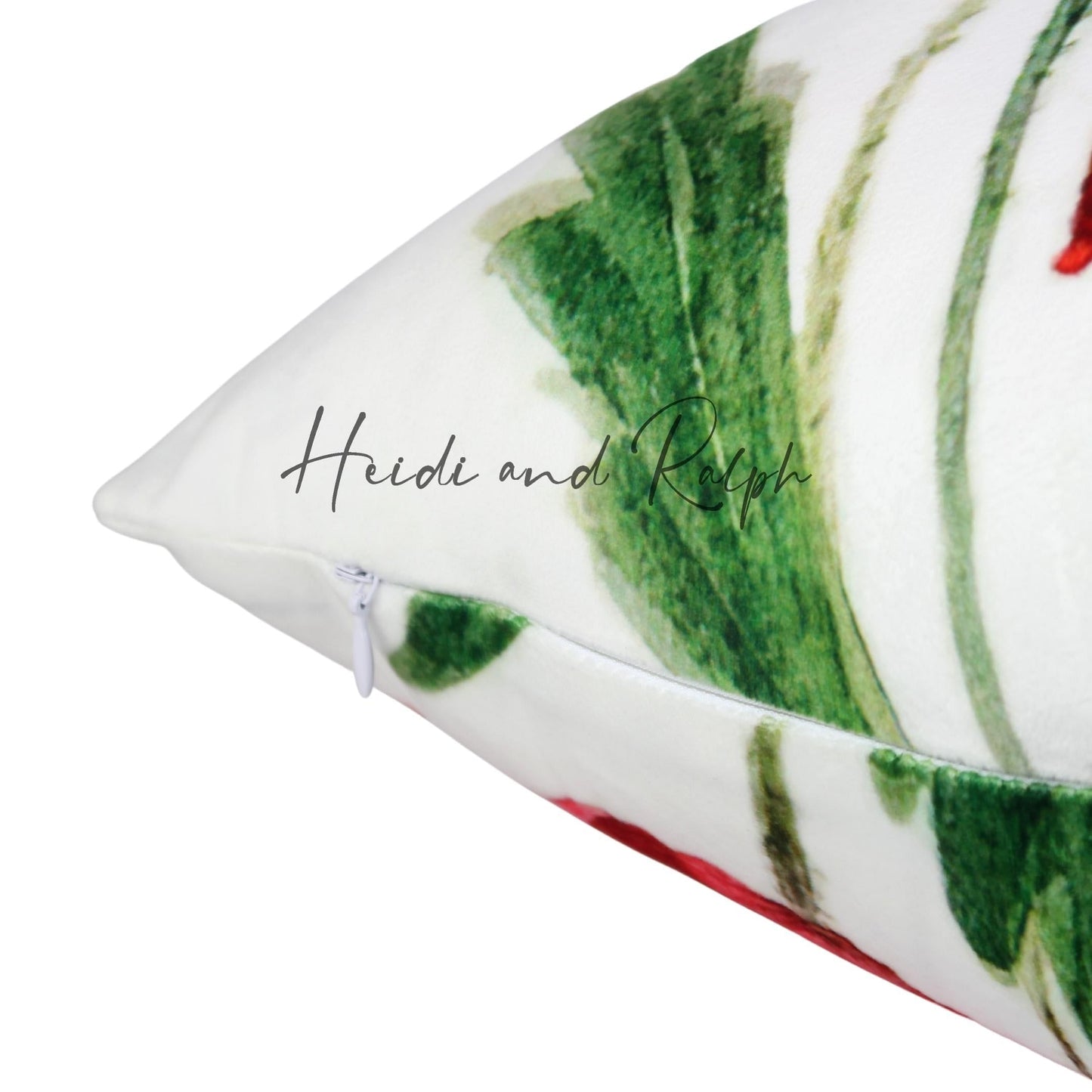 Harland Red Flower Bantal Sofa (Cushion Cover)