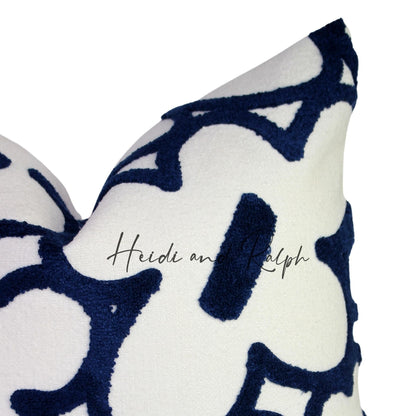 Hart Blue Flower Bantal Sofa (Cushion Cover)