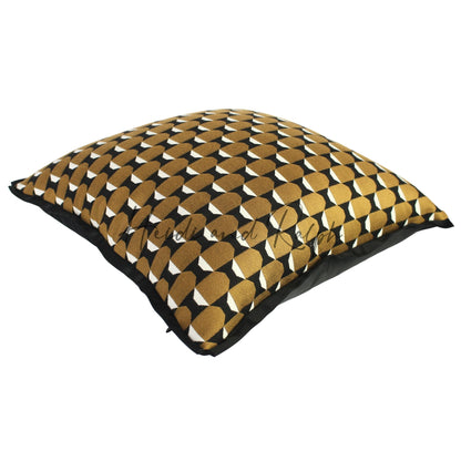 Helen Octagonal Black Gold Bantal Sofa (Cushion Cover)