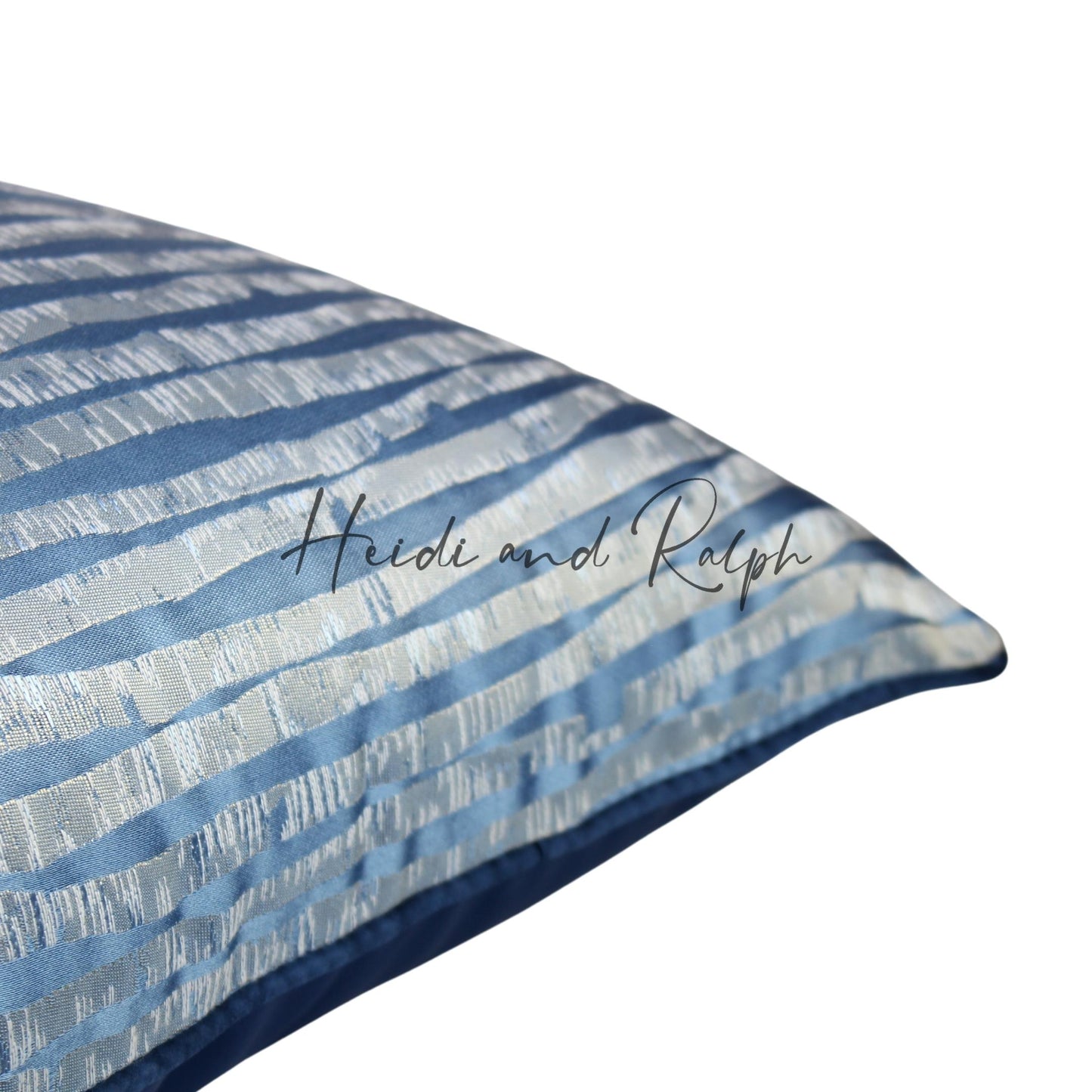 Haddon Silver Blue Line Bantal Sofa (Cushion Cover)