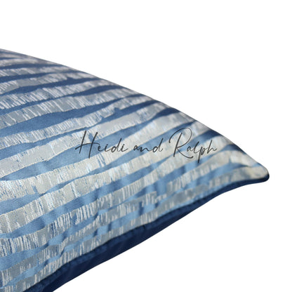 Haddon Silver Blue Line Bantal Sofa (Cushion Cover)