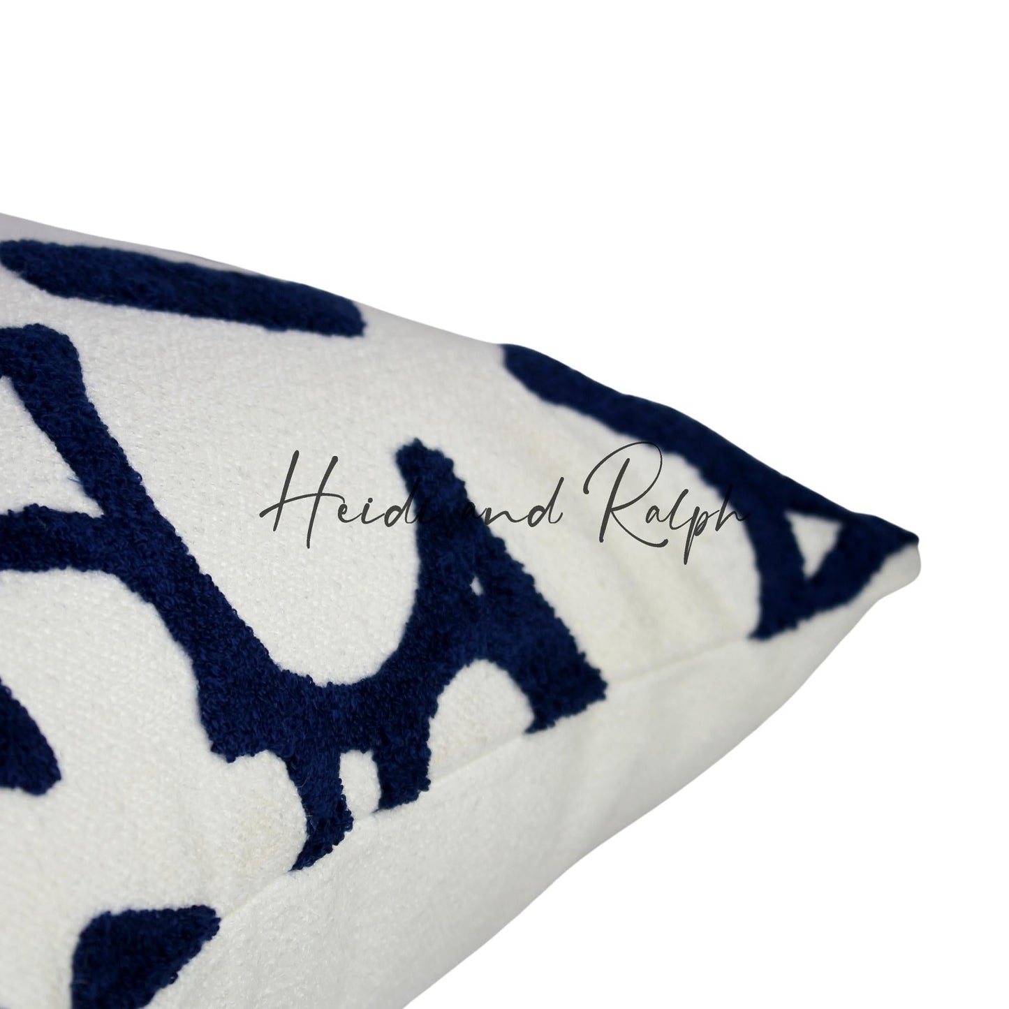 Hart Blue Flower Bantal Sofa (Cushion Cover)