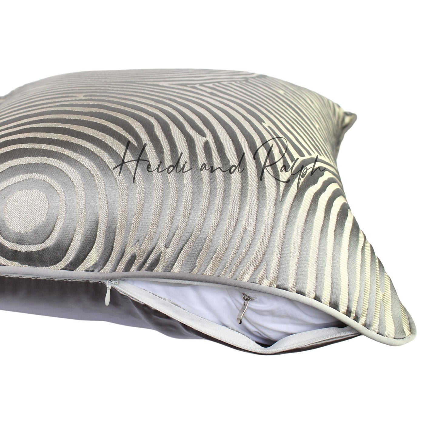 Hasmine Silver O Print Bantal Sofa (Cushion Cover)