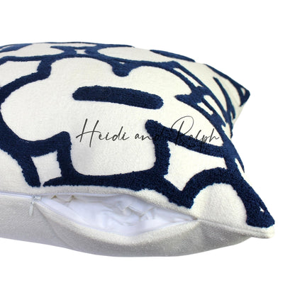 Hart Blue Flower Bantal Sofa (Cushion Cover)