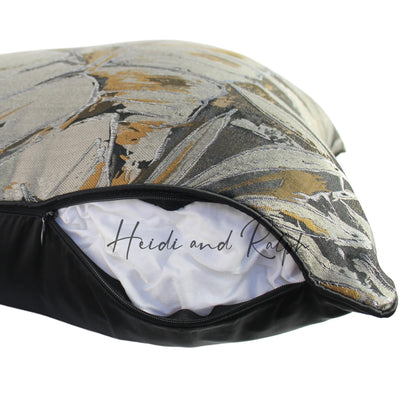 Haven Leaf Bantal Sofa Black Brown (Cushion Cover)