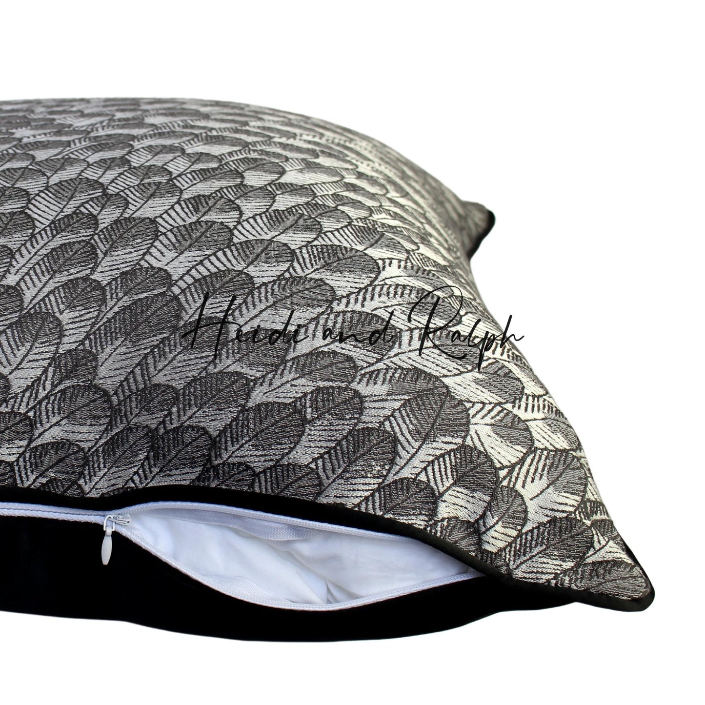 Hatcher Silver Feather Bantal Sofa (Cushion Cover)