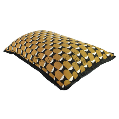 Helen Octagonal Black Gold Bantal Sofa (Cushion Cover)