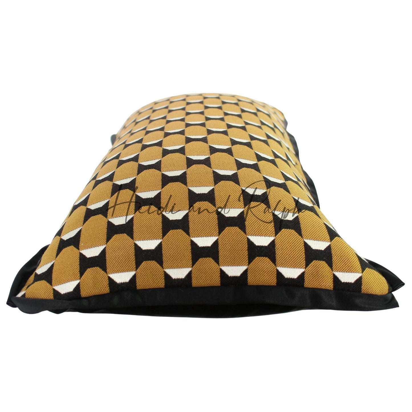 Helen Octagonal Black Gold Bantal Sofa (Cushion Cover)