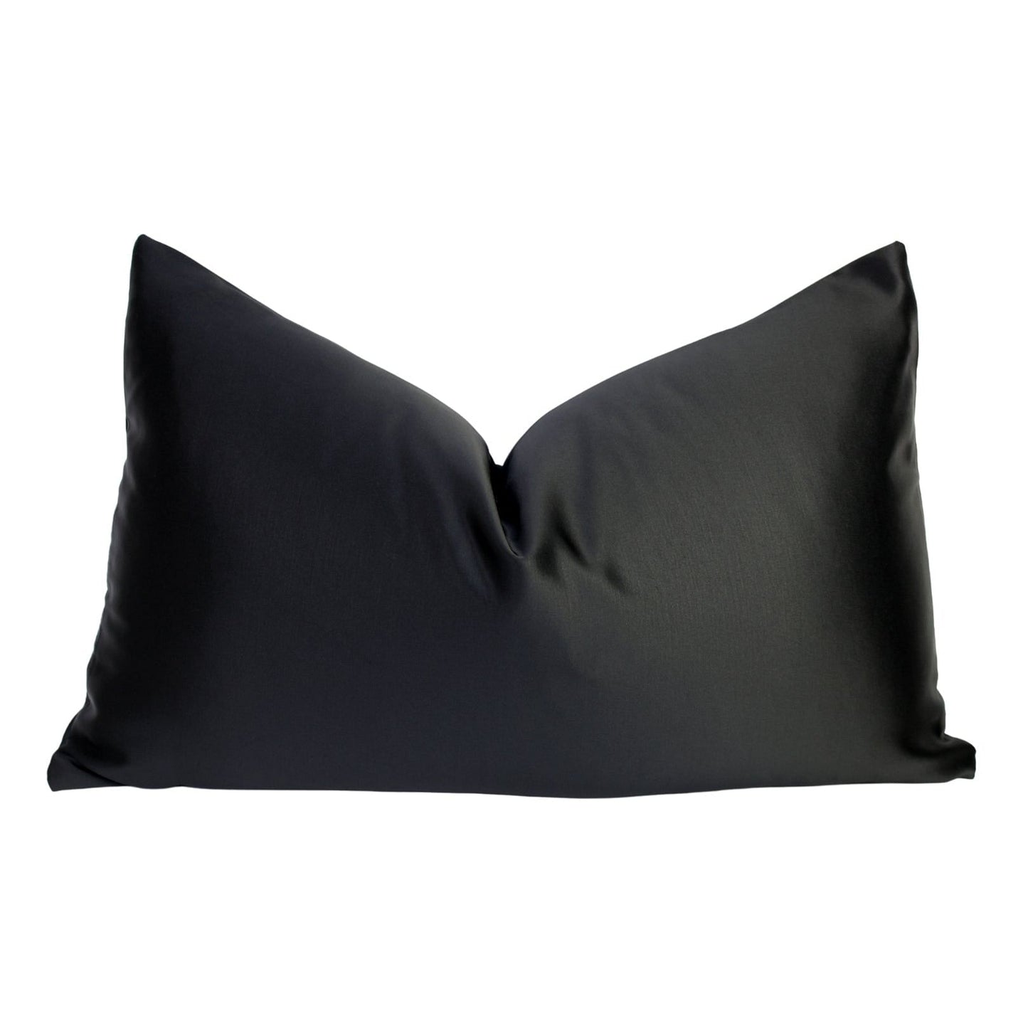 Hermosa Lumbar Bantal Sofa Satin Black (Cushion Cover)