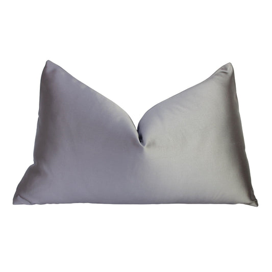 Hermosa Lumbar Bantal Sofa Satin Grey (Cushion Cover)